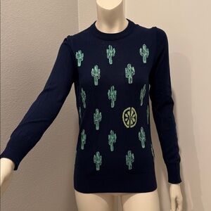 LABEL+thread Women's
Cotton Fiesta Crew- Navy Cactus Cactus Sweater